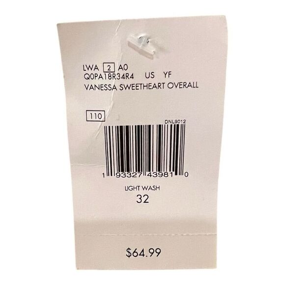 GUESS Vanessa sweetheart Denim overall Size 32 Blue Sweetheart Neckline Casual - Picture 5 of 10